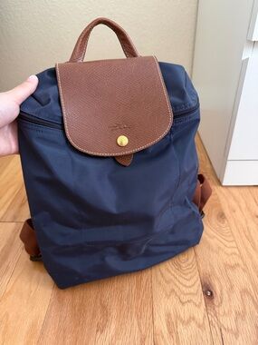 Longchamp Navy Blue Le Pliage Backpack